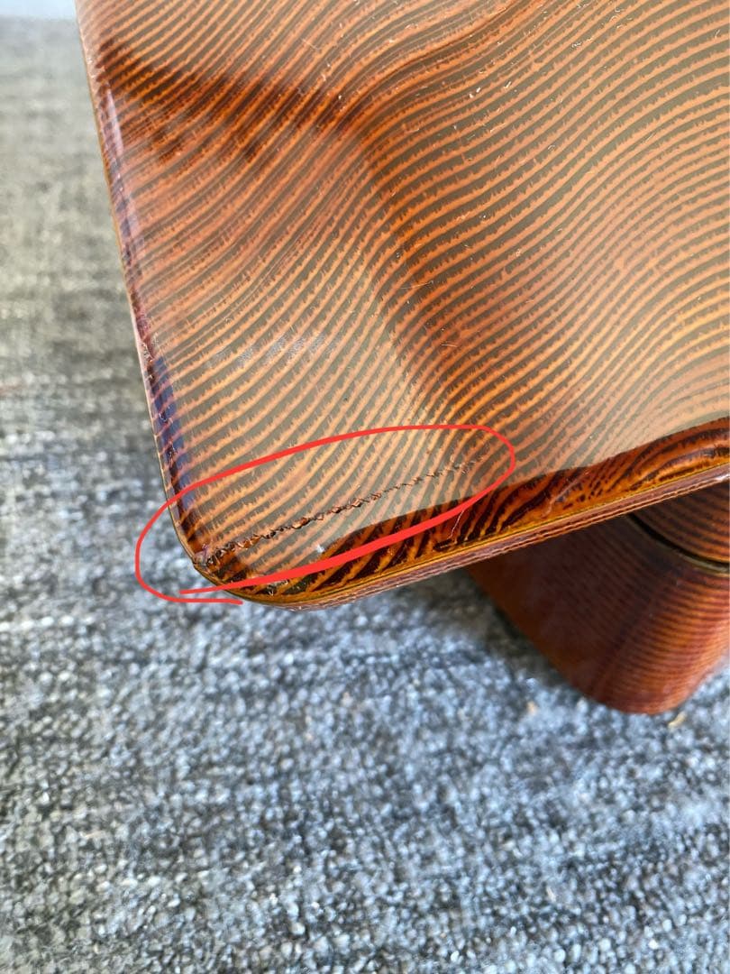 輪島塗　重箱　二段重　木目　未使用