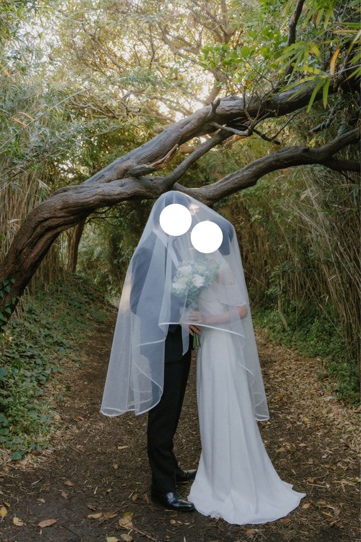 前撮り・二次会　ウェディングドレス(ベールセットで販売)