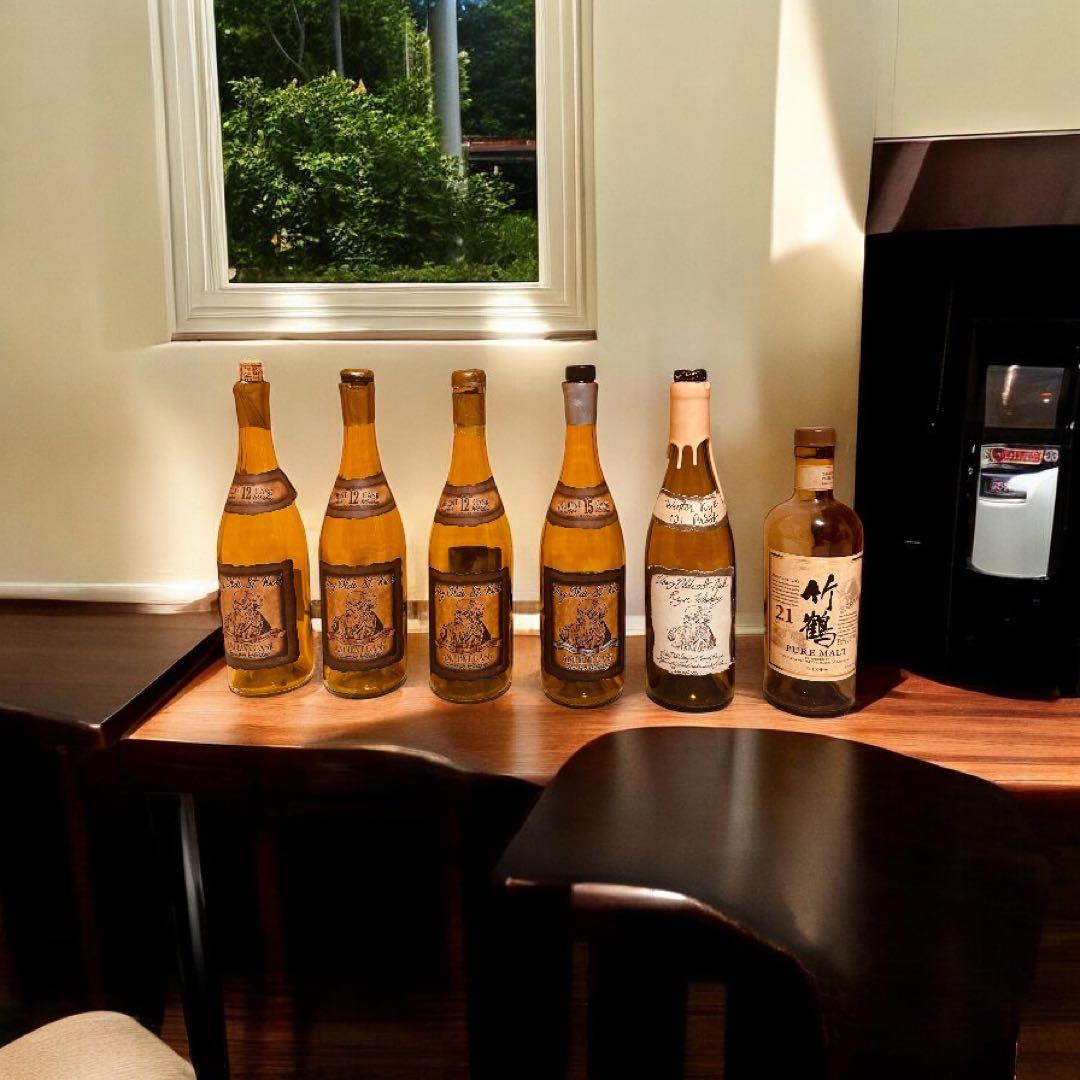 ベリーオールドセントニック15年、12年ウインターライ、竹鶴 21年の空瓶セット