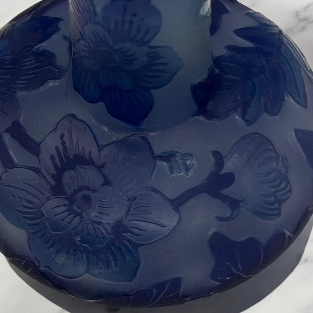 ◆証明書付◆EmileGalleエミールガレ 花瓶 21cm×9cm カメオ彫り