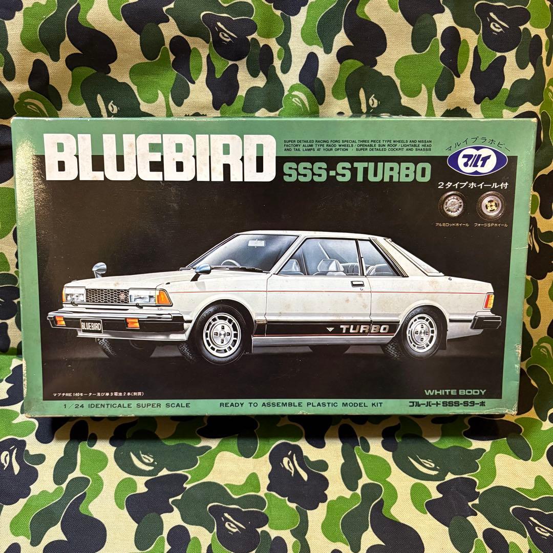 マルイ1/24 ブルーバード SSS-S ターボ ホワイトボディー ニッサン