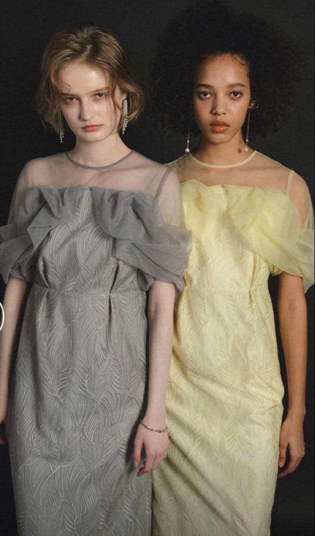 et.UNiVER Tornade pencil dress グレー