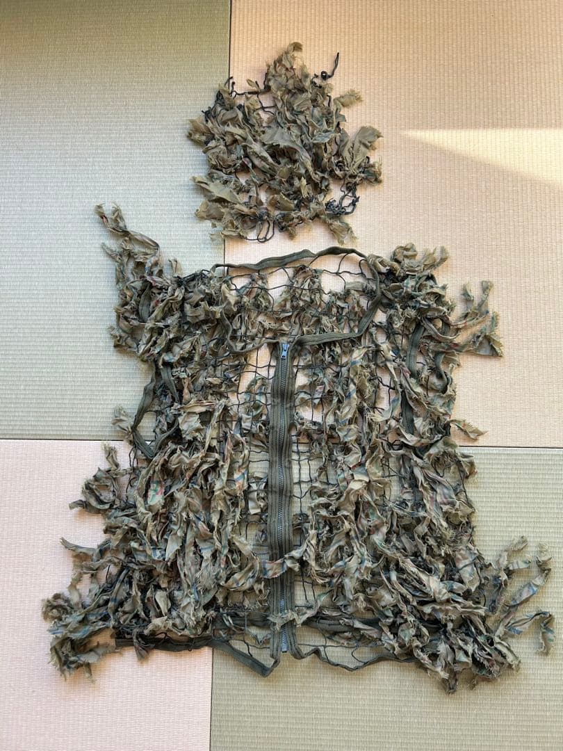 【1点限定】陸上自衛隊　偽装網チョッキ及びヘルメット用偽装網