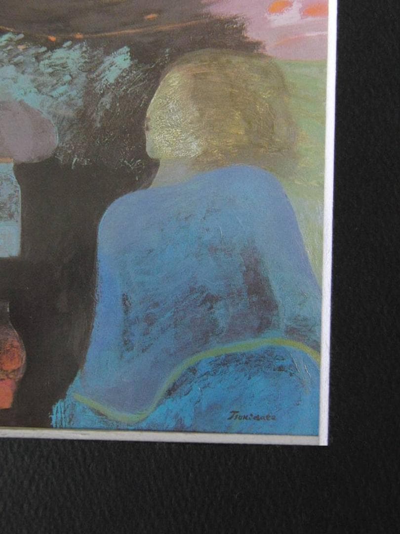 月舘れい、【或る日の食卓】、希少な額装用画集より、新品額装付、状態良好