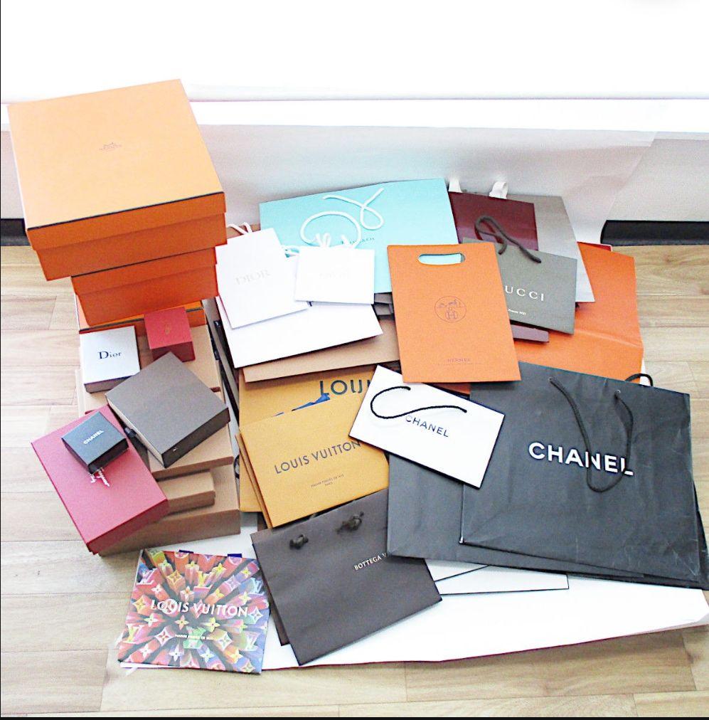 【大量まとめ】 空箱 ショッパー紙袋 ヴィトン シャネル エルメス 圧倒的数量