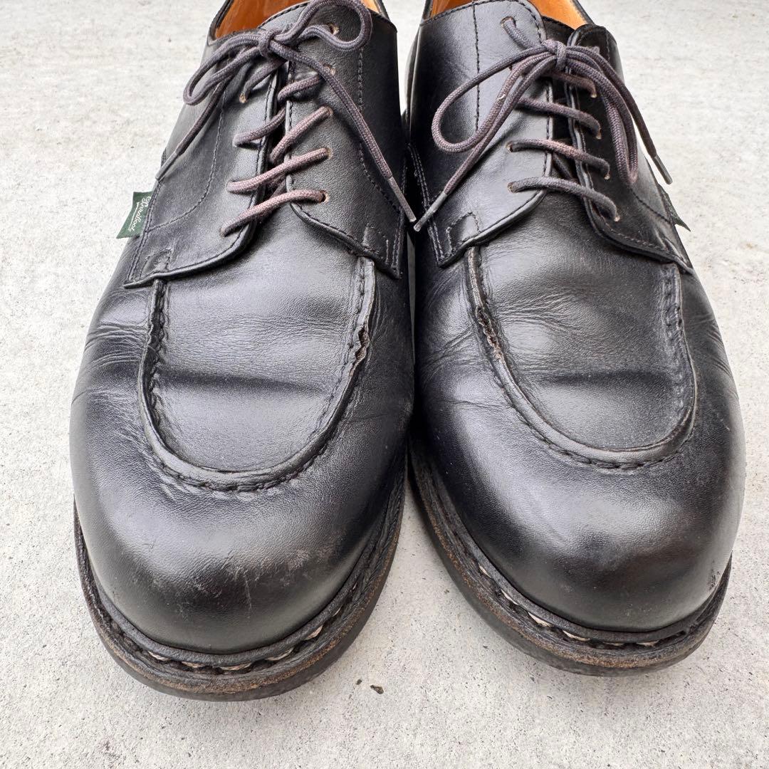 PARABOOT パラブーツUチップ 外羽根 黒 フランス製　ドレスシューズ　黒