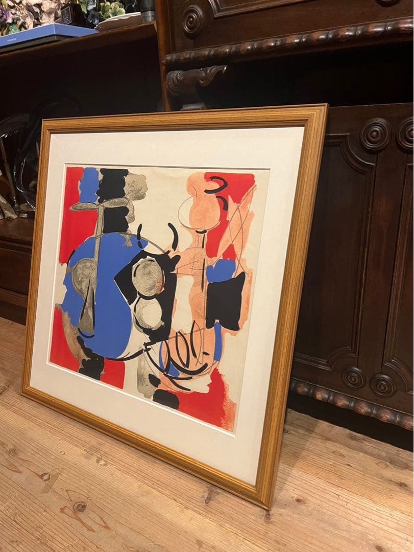 CLAUDE VENARD 額縁 花と静物のある部屋 インテリア アート