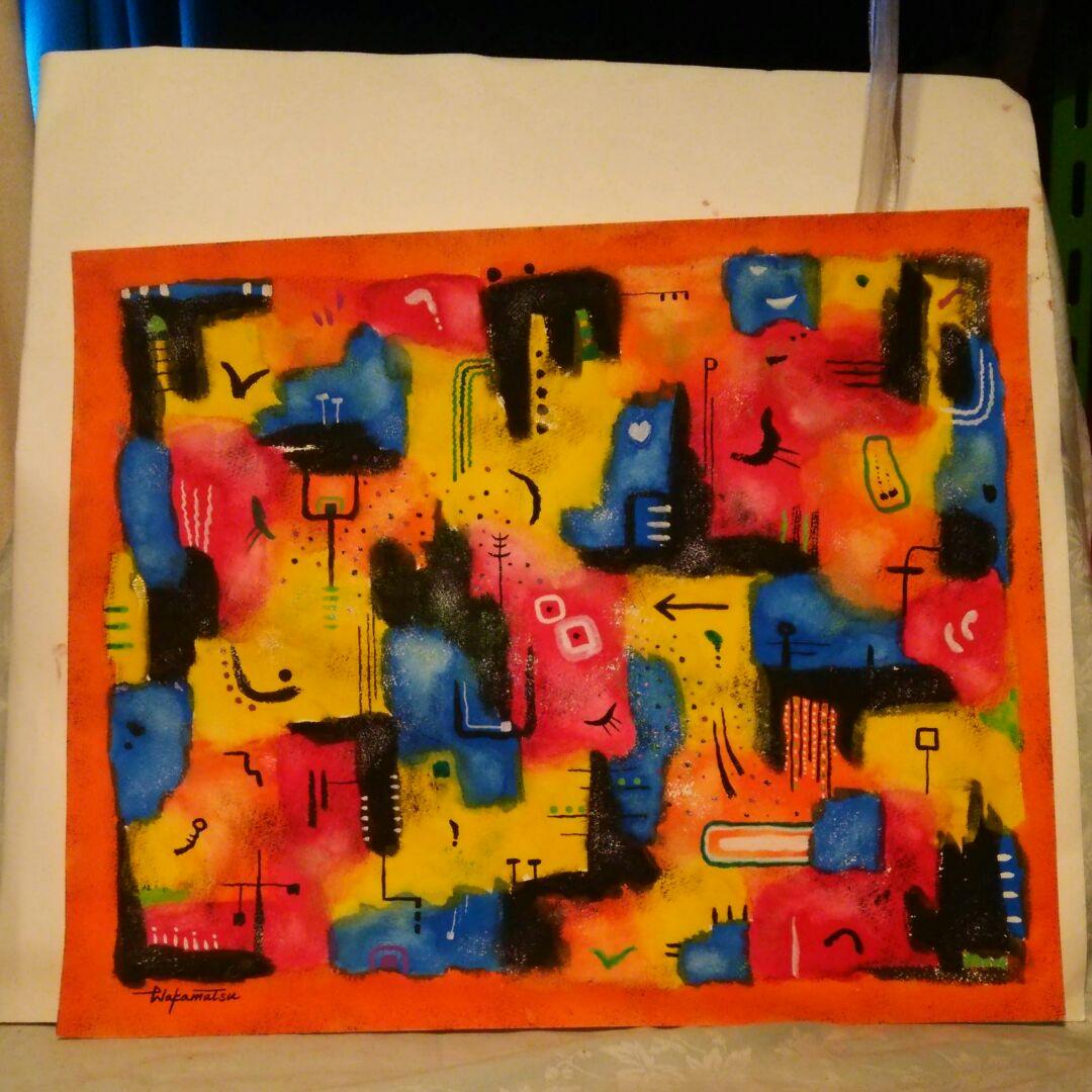 水彩画　　散策2  8号