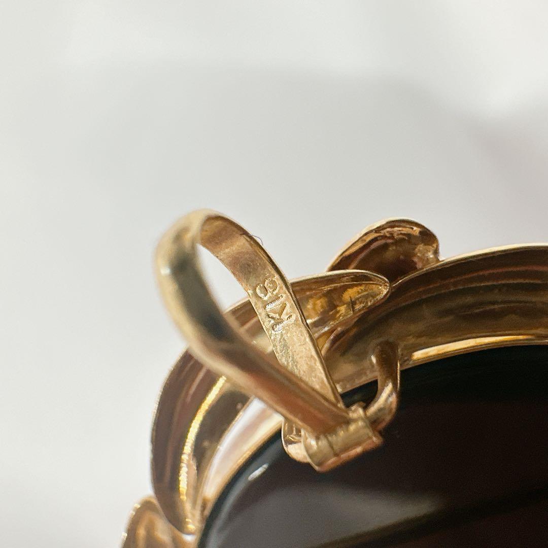 F.W. カメオ天然石 k18ペンダント&ブローチ　総重量8g