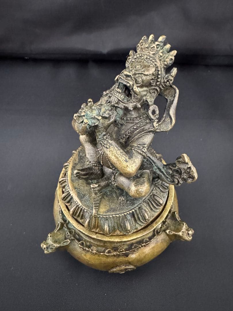 香炉 チベット仏 持金剛 彫刻 置物 開運 風水 骨董 インテリア　アンティーク