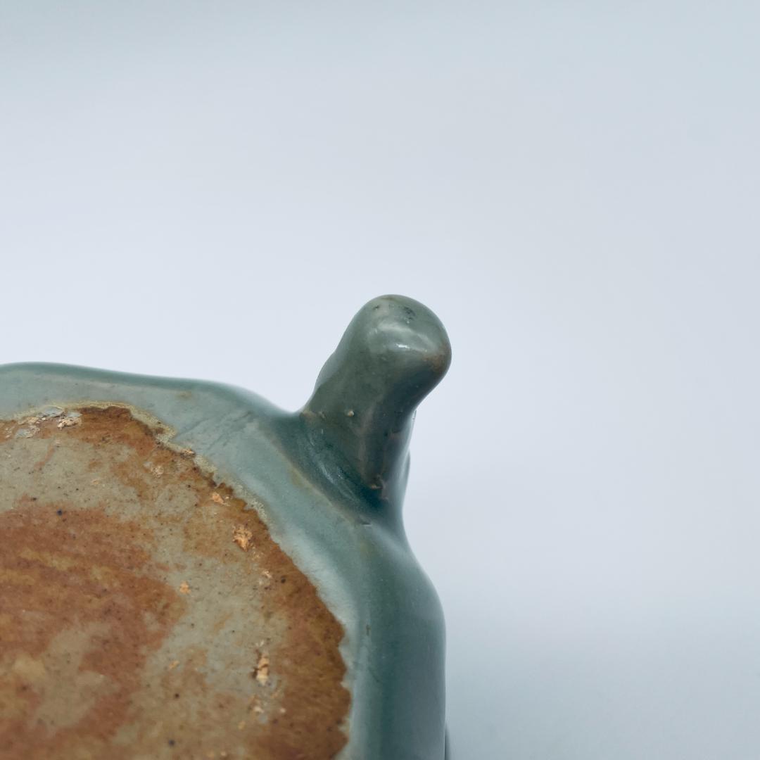 【高麗】青磁 双耳六角三足獣面 香炉 朝鮮美術 朝鮮古玩