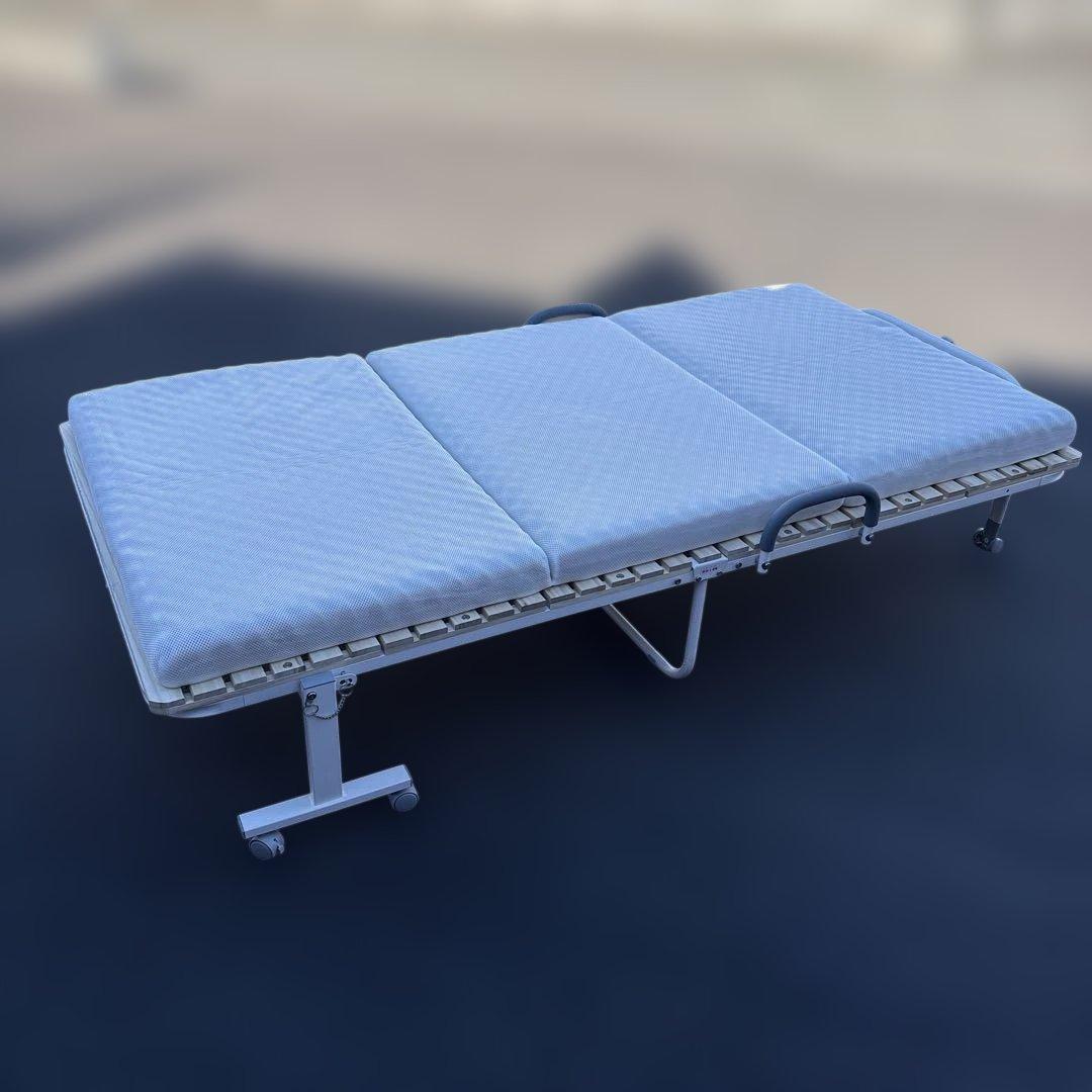 折りたたみベッド/シングルサイズ/木製/マットレス