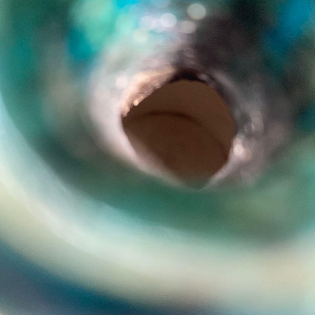 江戸時代　古清水色染付花瓶　木箱付　高さ18.5㎝　東Y7-0121①