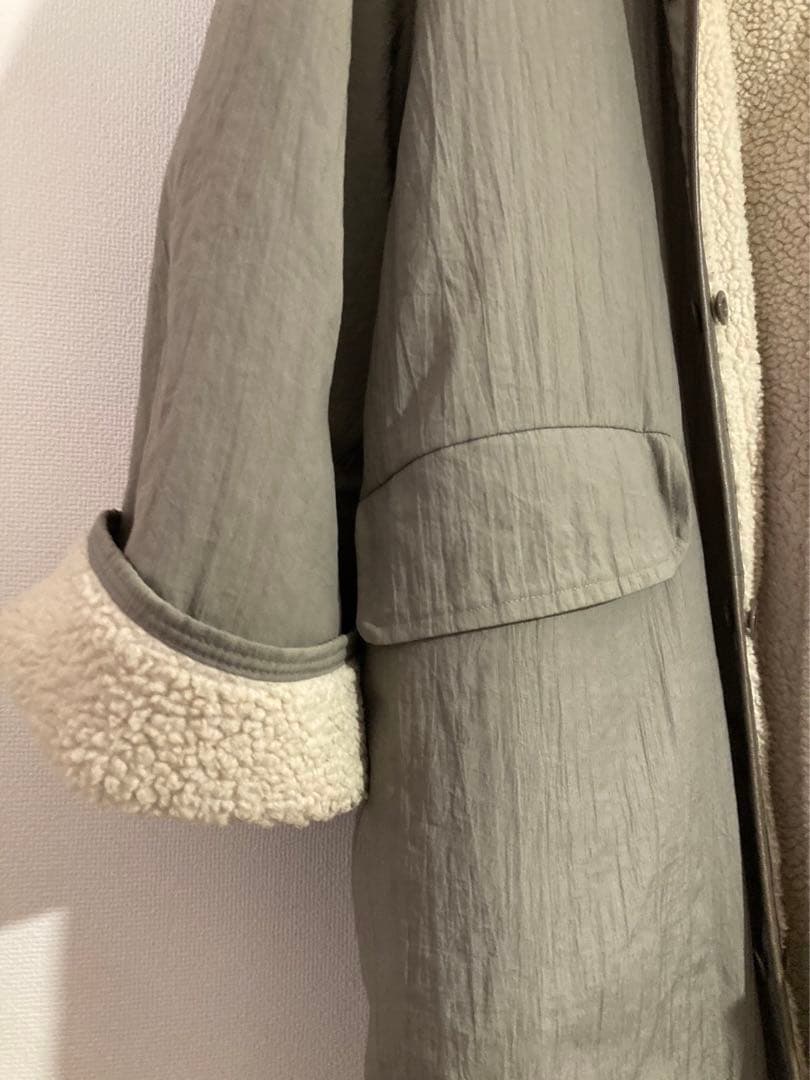 ATELIER BETON アトリエ　ベトン　ノーカラー　コート　グレー