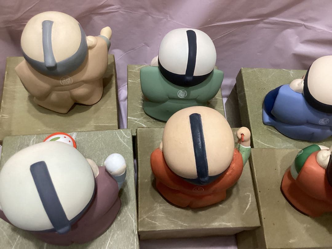 福助人形　ノベルティ　非売品　縁起物　干支　伝統工芸品　陶器製日本人形 7体