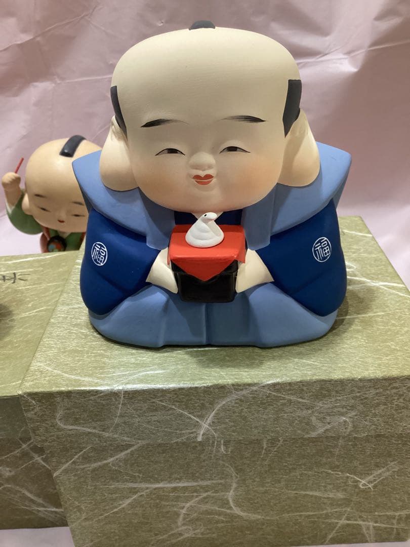 福助人形　ノベルティ　非売品　縁起物　干支　伝統工芸品　陶器製日本人形 7体