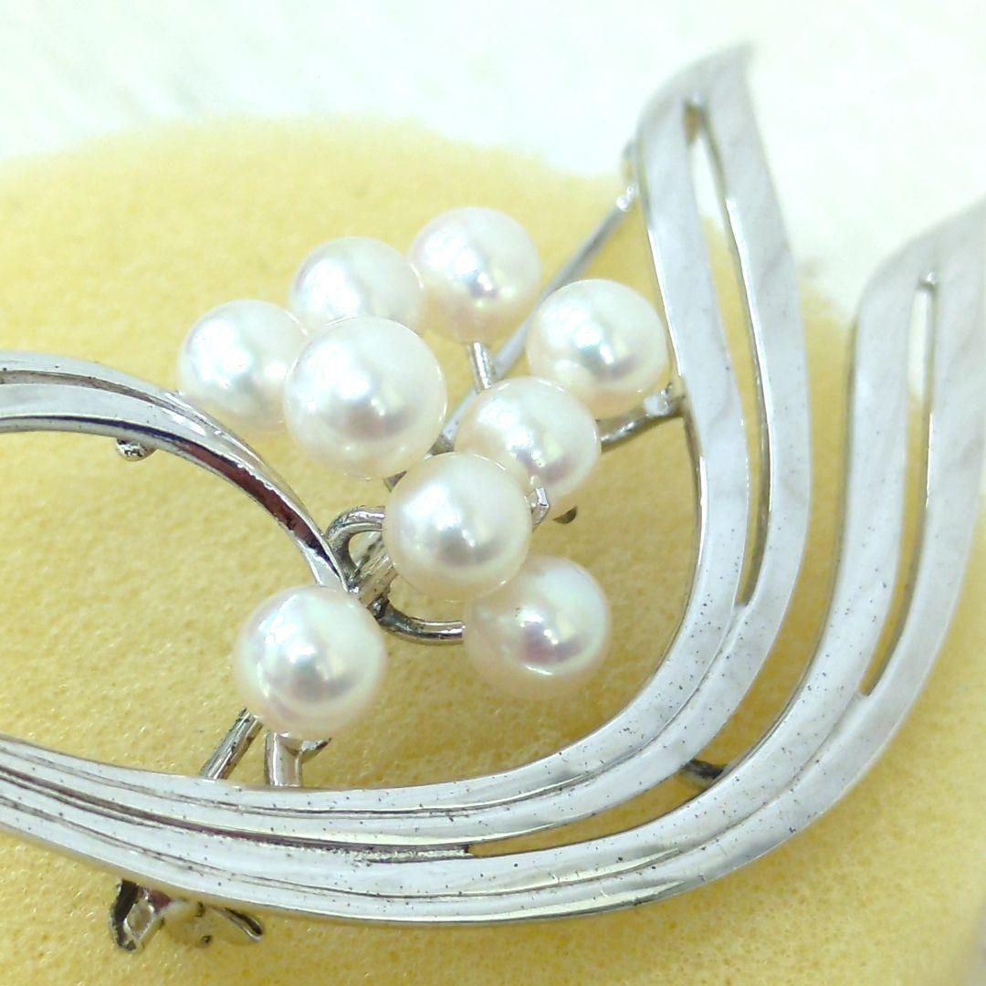 MIKIMOTO ミキモト パール 9粒 シルバー ブローチ