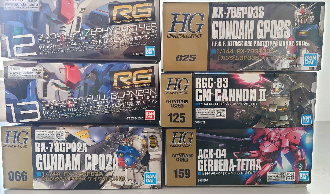ガンプラ まとめ売り 0083シリーズ HG RG セット