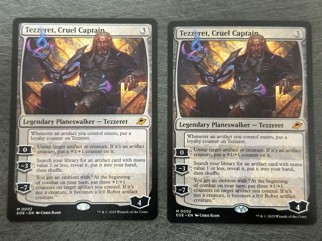 冷酷な船長、テゼレット　英語　２枚セット