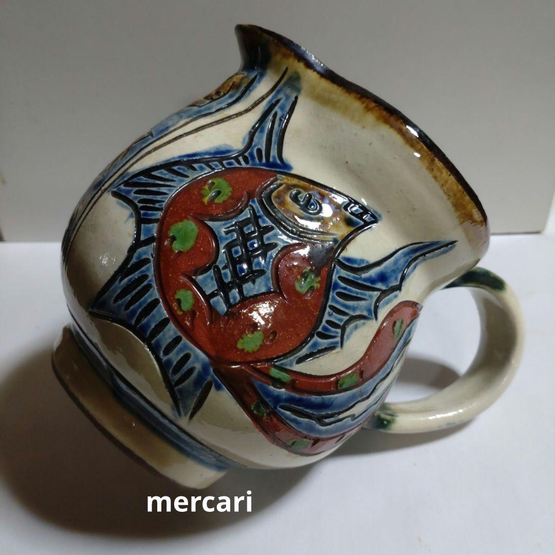 【新垣勲】新垣製陶所　壷屋焼名工　水差し