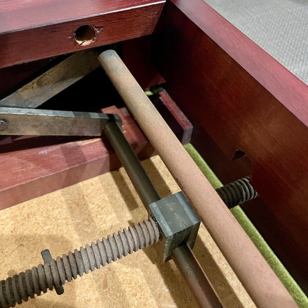 【手渡し限定】ディスカチャーチ ピアノ椅子 高低自在椅子 緑 茶 イタリア製