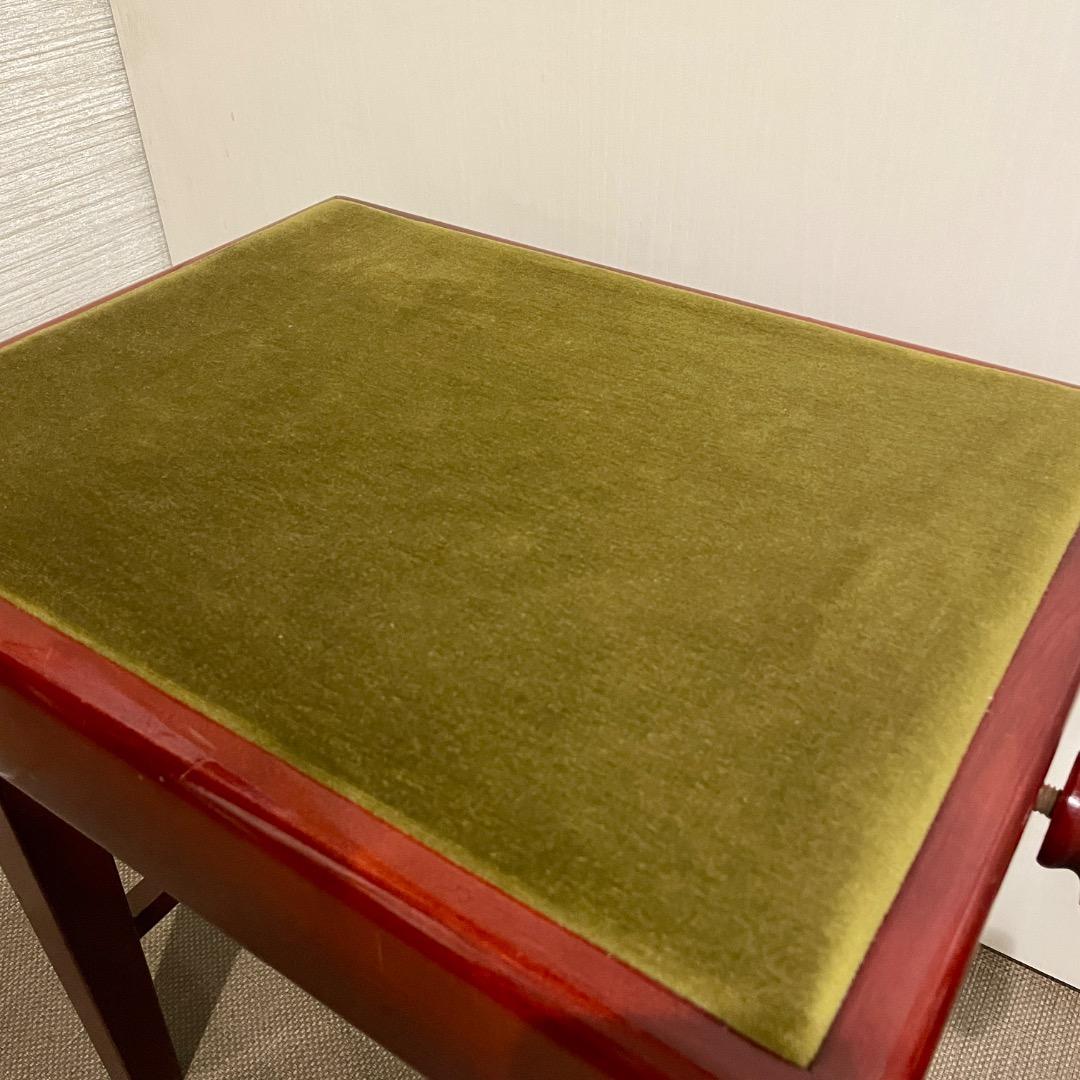 【手渡し限定】ディスカチャーチ ピアノ椅子 高低自在椅子 緑 茶 イタリア製