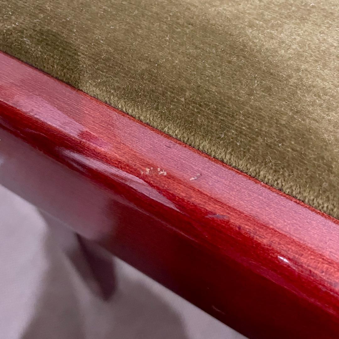 【手渡し限定】ディスカチャーチ ピアノ椅子 高低自在椅子 緑 茶 イタリア製