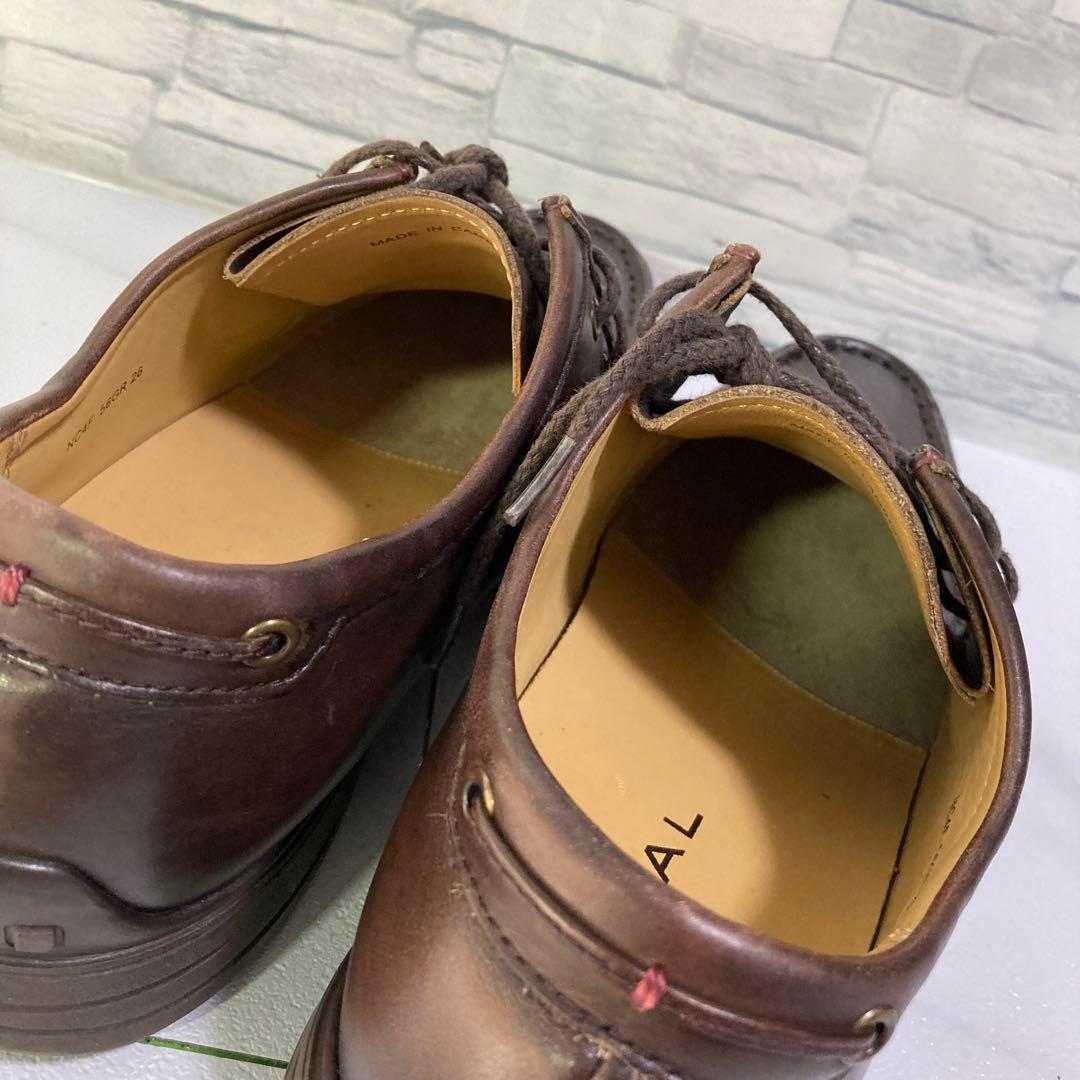 美品 REGAL リーガル チロリアンシューズ モカシン 本革 濃茶色 26.0