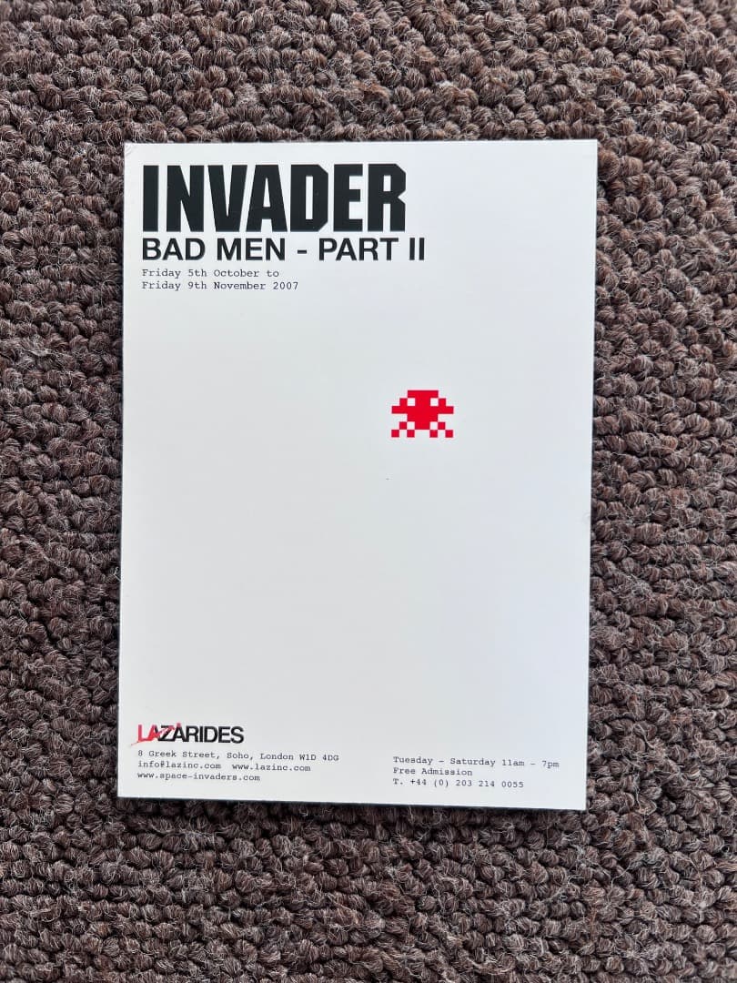 コレクション Invader bad men 2 exhibition card