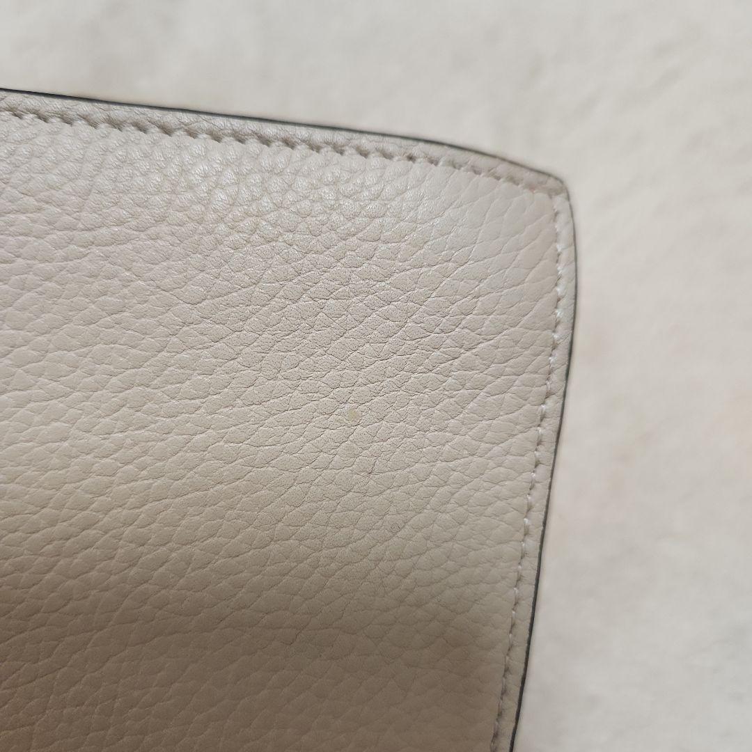 LOEWE アナグラム 二つ折り財布 ベージュ×ピンク コンパクトウォレット