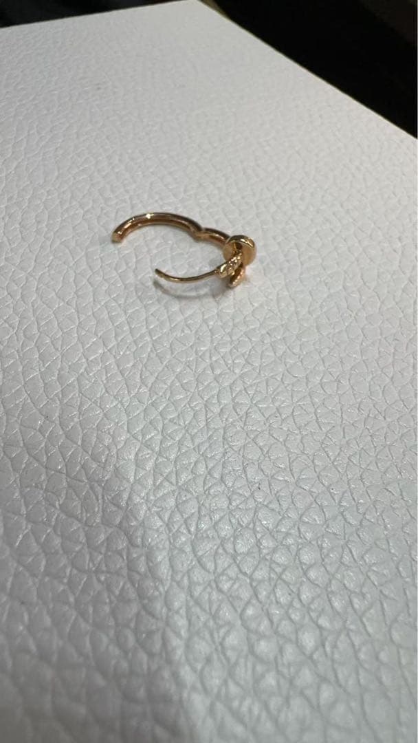 mamy 片耳 K18YG 12mm釘モチーフ　フープピアス(ダイヤなし)