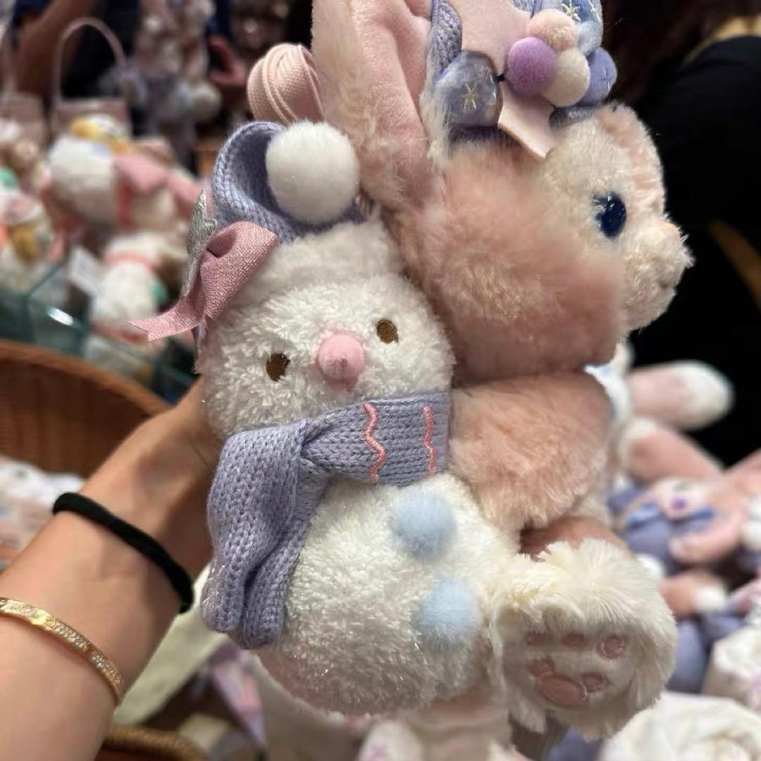 香港ディズニー　クリスマス　リーナベル雪だるま　ぬいぐるみショルダーバッグ