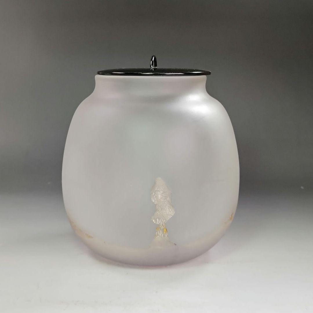 イ942 水指『高橋幸夫作』『ガラス硝子　水指　共箱』茶道具