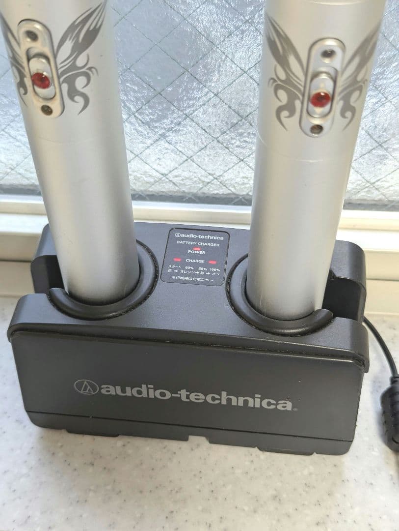 DAM ワイヤレスマイク WRCM-300 シルバー 2本 充電器セット