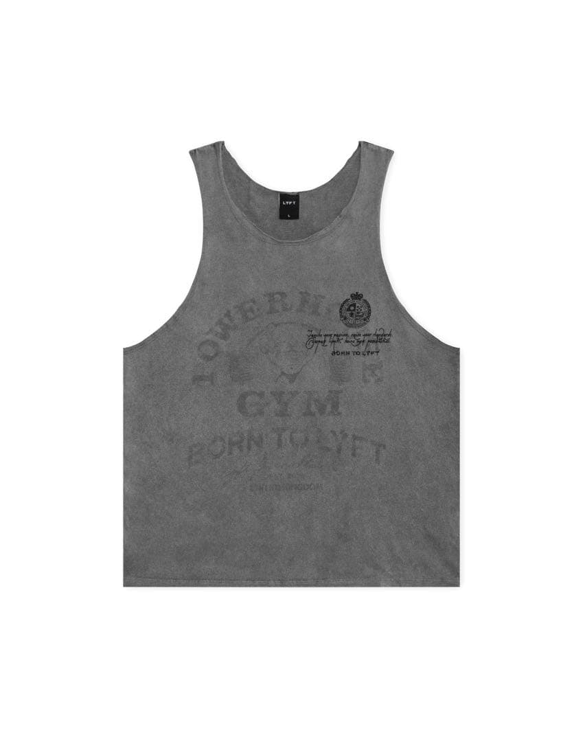 【ゆーとさま売約済】LYFT パワーハウスジム タンクトップ Sサイズ Dグレー