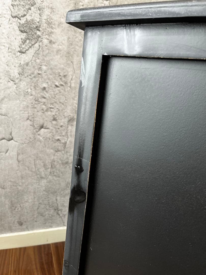 アンティーク風　3段キャビネット　チェスト　引き出し　家具　黒　ブラック　サリュ