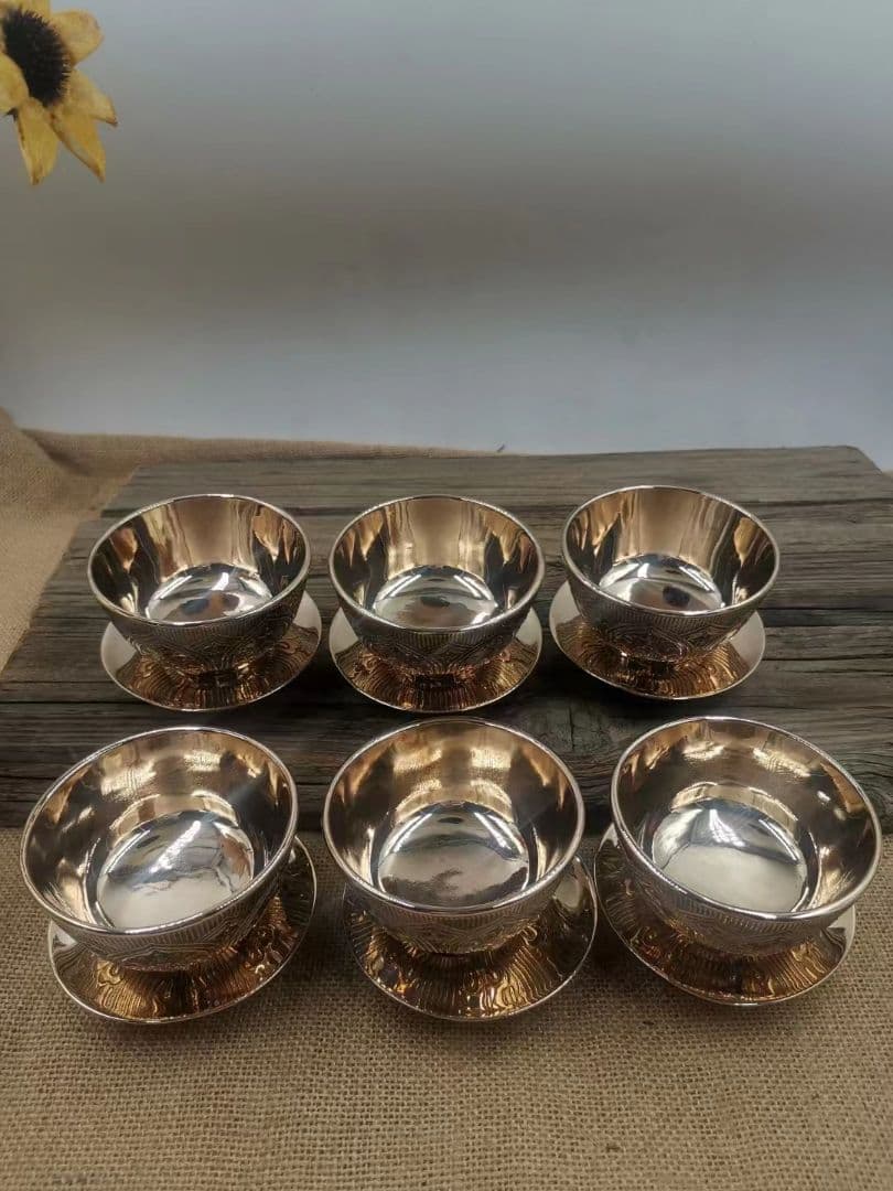 【修縁堂】密教仏教 6点セット 供杯 奉納 聖杯 法器法具仏具 真言宗 美術品