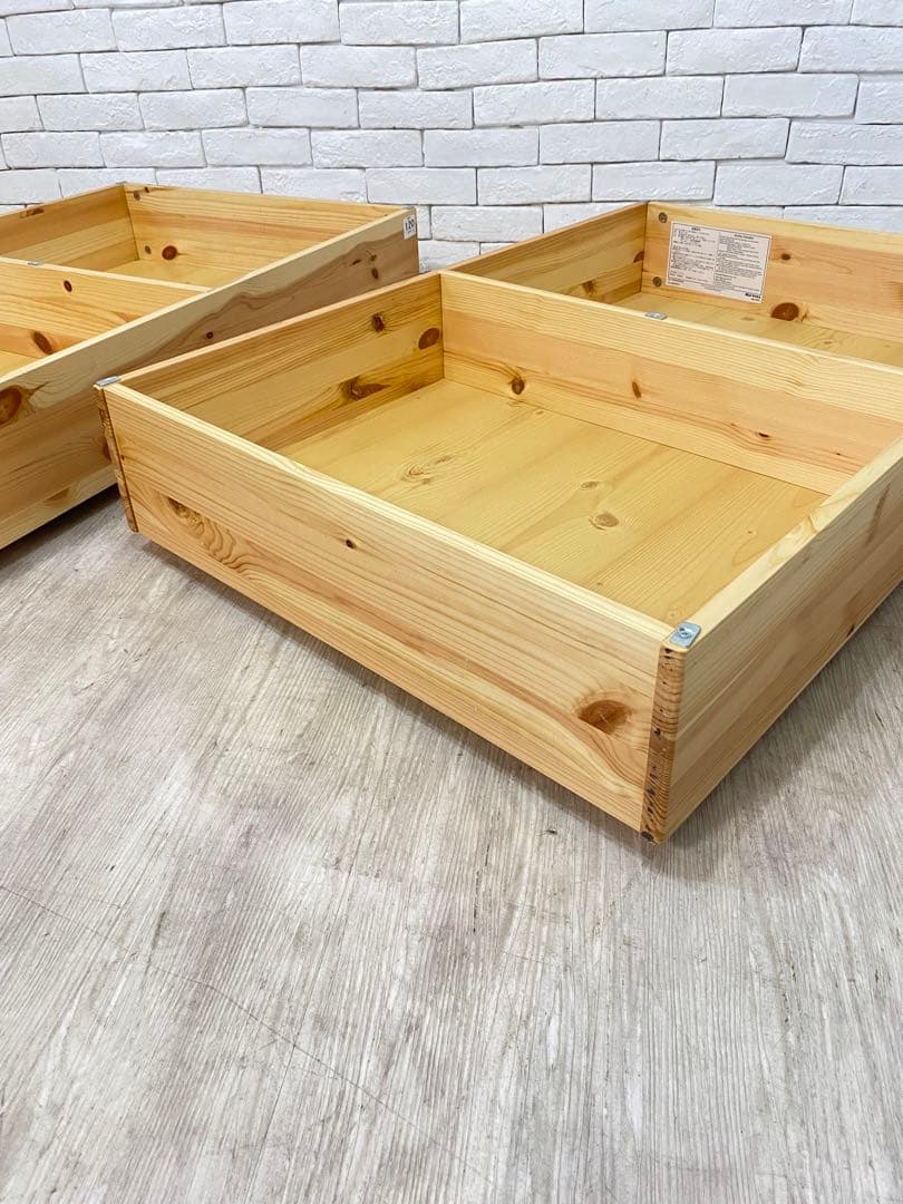 【東京都内23区配送無料】　無印良品　木製　ベッド用　下収納　ボックス　仕切り付