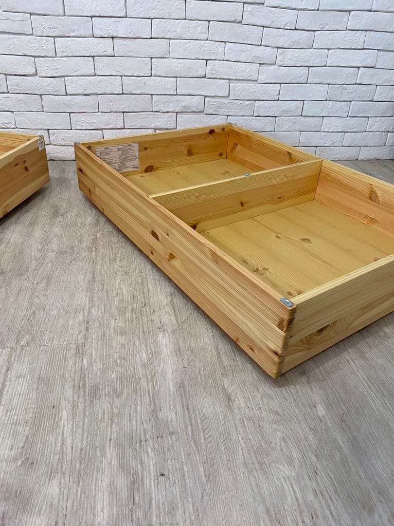 【東京都内23区配送無料】　無印良品　木製　ベッド用　下収納　ボックス　仕切り付