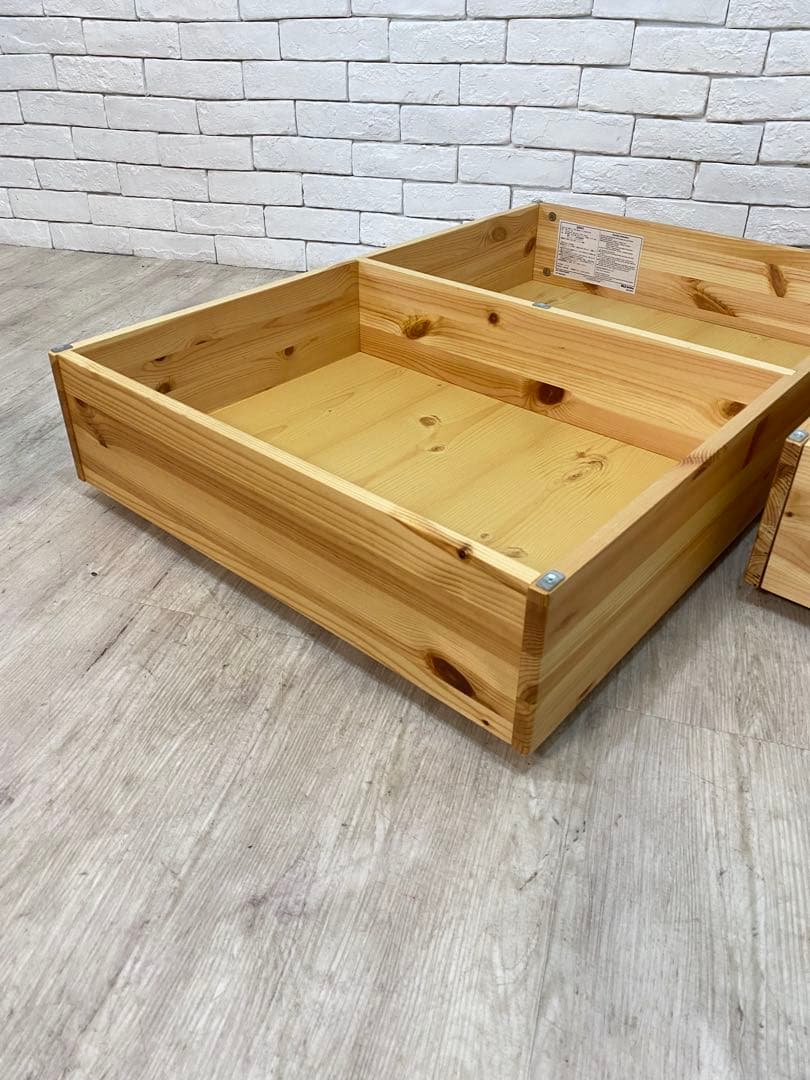 【東京都内23区配送無料】　無印良品　木製　ベッド用　下収納　ボックス　仕切り付