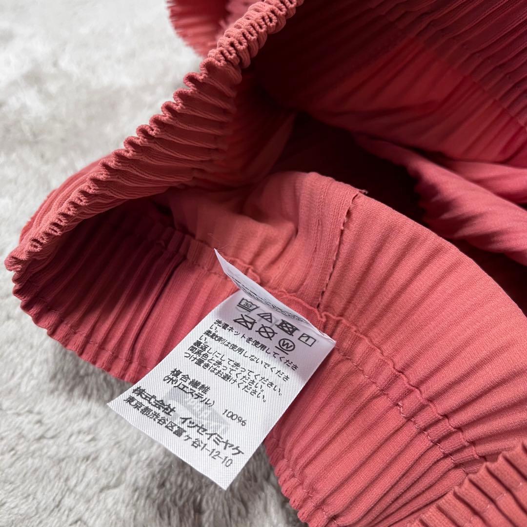 美品　イッセイミヤケ　me プリーツ　ワイドパンツ　ガウチョFINE KNIT