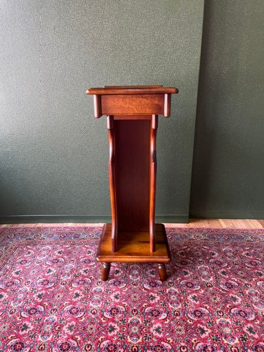 カリモク 電話台 花台 インテリア 木製 アンティーク ビンテージ