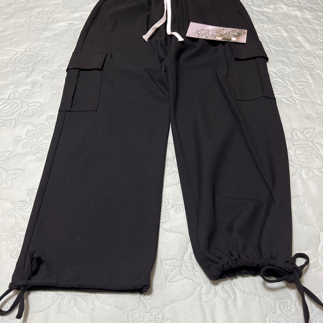 タグ付き。gypsohila ジプソフィア AW イージーカーゴパンツ ブラック