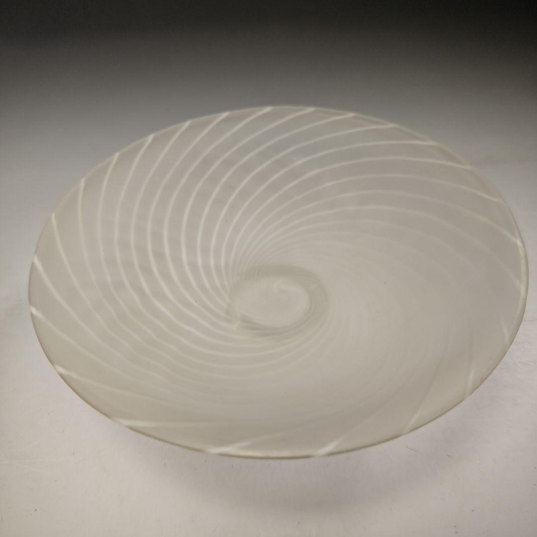 イ978 茶碗『水崎長寿』『義山硝子ガラス　雲渦　平茶碗　共箱』抹茶碗　茶道具