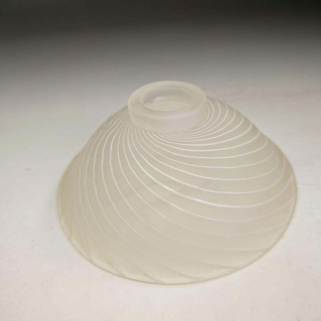 イ978 茶碗『水崎長寿』『義山硝子ガラス　雲渦　平茶碗　共箱』抹茶碗　茶道具