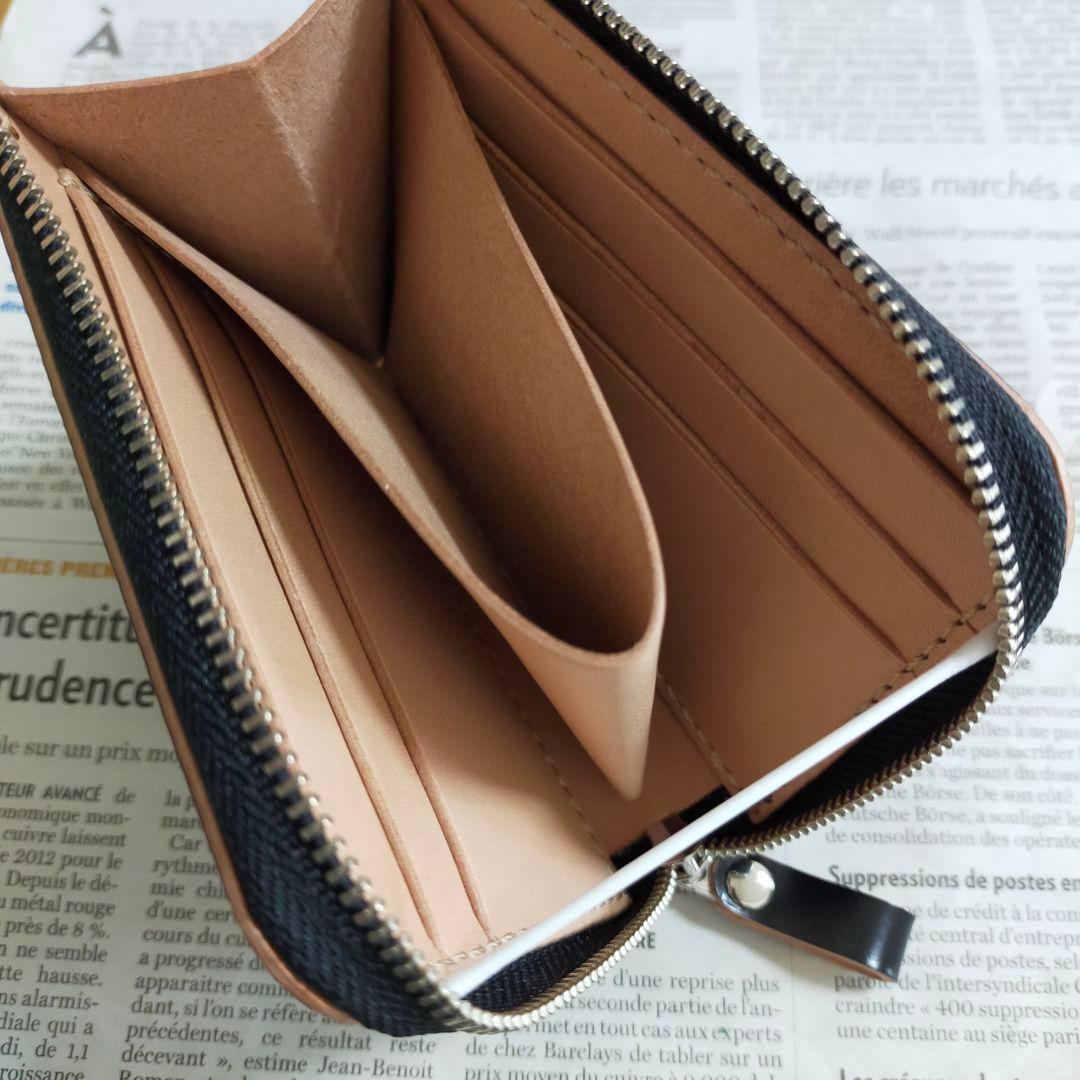 【ノリ】コードバン　L字ファスナーウォレット　コンパクト