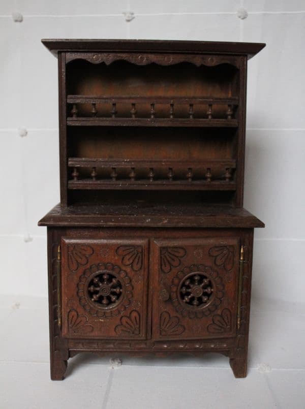 フランス アンティーク 古い木製のブルターニュ家具 ドール用家具 キャビネット