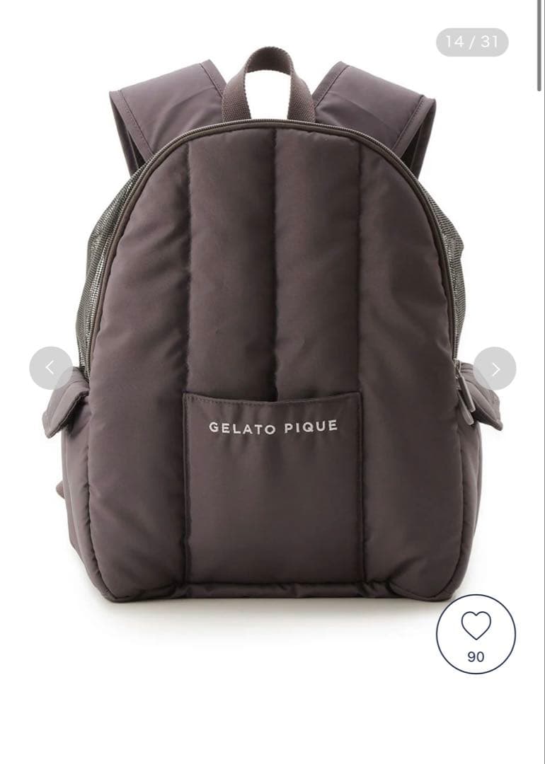 gelato pique バックパック型キャリーバッグ グレー　ペットリュック