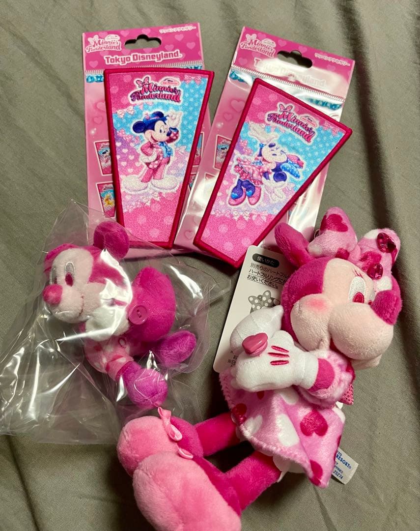 パルパルーザ ミニーマウス ぬいぐるみセット ミッキー ワッペン 4点セット