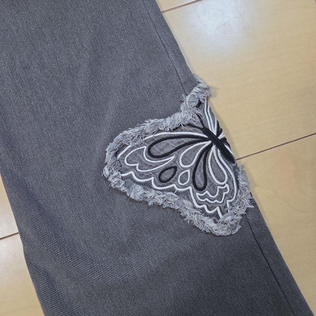 アナスイミニ　グレーフレアパンツ　裏起毛　160